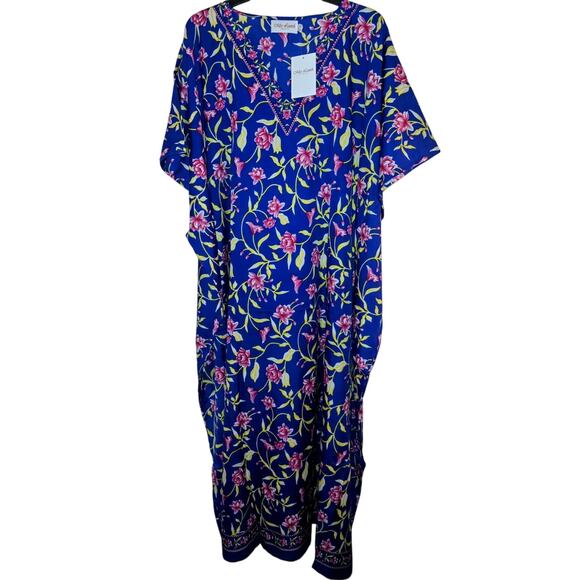 NWT Miss Lavish London 6-12 MuuMuu Kaftan Brilliant Multicolor Floral - Picture 2 of 2